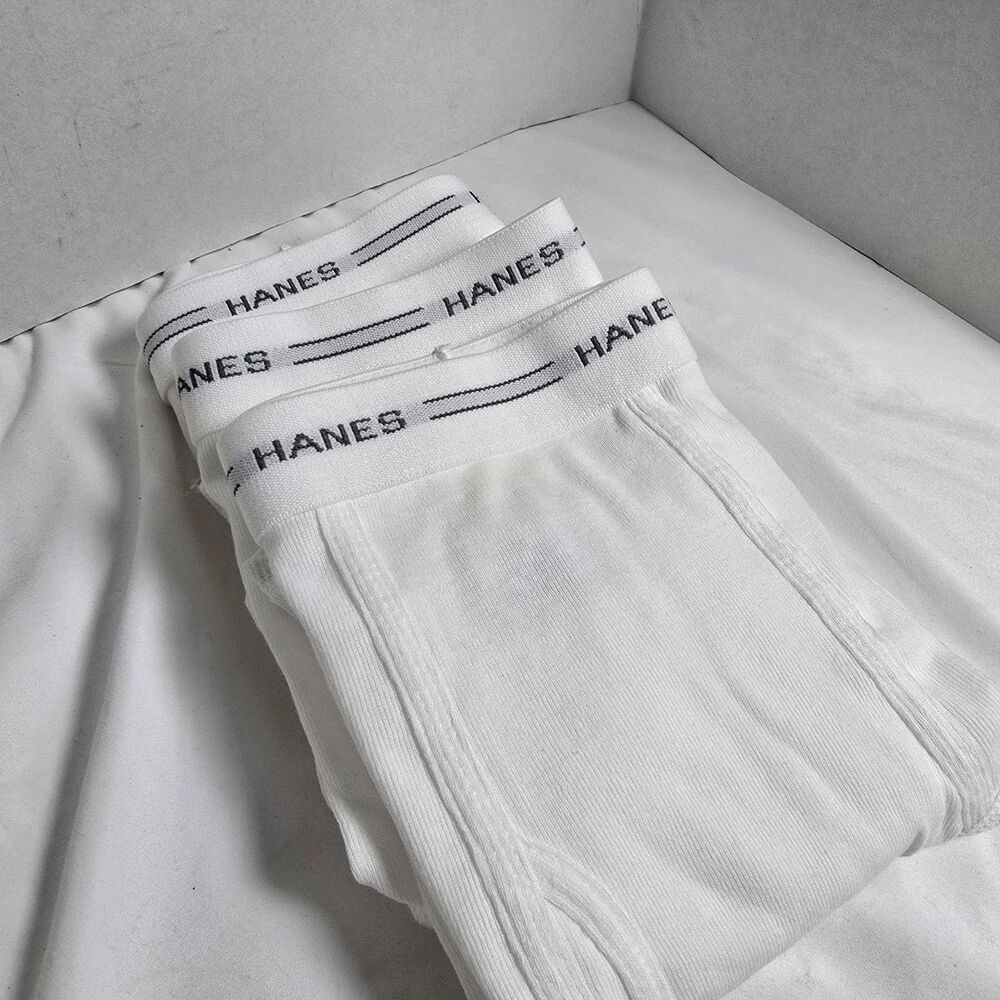 Hanes Men's Briefs Comfort Flex Size XL 15763 3 Pairs NEW Logo Band 100% Cotton